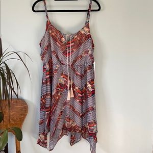 Love Reign Aztec print navy red boho summer dress
